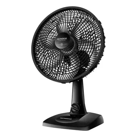 Ventilador De Mesa 30cm Super Power Mondial 60w Vsp-30-b 30 Cm Preto 127v Prata Polipropileno 6
