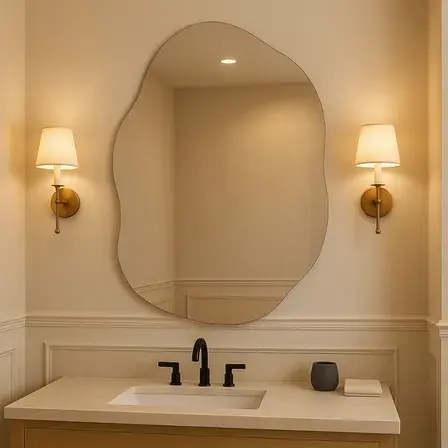 Espelho Vildrex Roma 70x50cm Design Moderno Lapidado Luxo