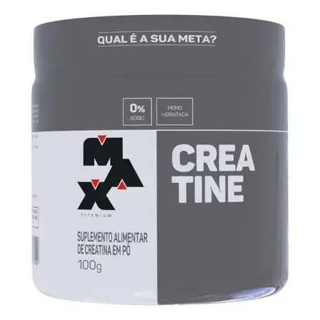Creatina Monohidratada (100g) - 100% Pura - Max Titanium Sabor Without Flavor Sem Sabor