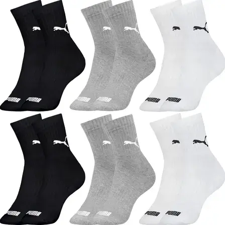 Kit 6 Pares De Meias Puma Cano Médio Sport Original