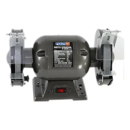 Moto Esmeril De Bancada Fortg 6 Polegadas 360w Bivolt 2 Rebolos Cobre