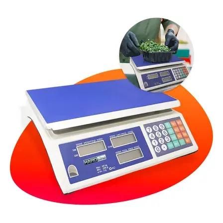 Balança Digital Eletrônica Comercial 40kg Precisão Mercado Azul - Marca Hardline Branco