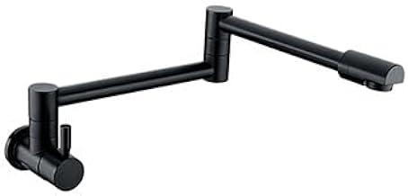 YESOP Torneira Parede Preto Articulável Grande Extensão Acabamento Fosco Cozinha/Banheiro