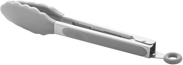 Pinça de Silicone com Cabo de Aço Inox Cinza 28,5x3,5cm - Lyor