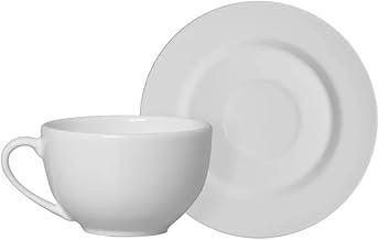 Xícara Chá com Pires Branco Liso Alleanza 200 ml 6 un