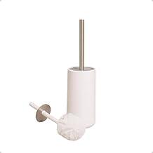 Escova Sanitária de Vaso com Suporte Moderno, Design Compacto, Base Estável, Cerdas Duráveis. (Branco)