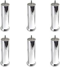 Kit 12 Pés Metalizados para Cama Box Queen – Altura de 18 cm, Diâmetro de 8 cm, Suporta até 120 kg por Pé, Material Polietileno, Ideal para Cama Box