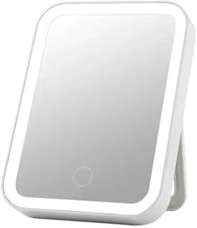 Espelho Maquiagem Com Touch E Borda Luz De Led Mesa Espelho Facial Portátil
