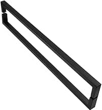 Puxador De Porta U Luxo 1 Metro Madeira Vidro Aço Inox 304 Pivotante Diversas Cores - Brinovar (PRETO)