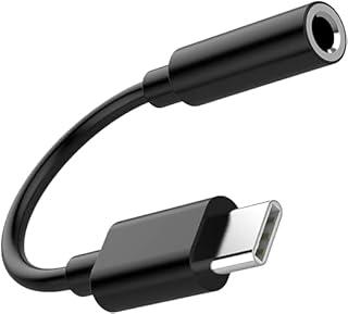 Adaptador Premium P2 3.5mm para USB Tipo-C; Conector de Fone de Ouvido Compatível com Celulares, Smartphones, Tablets, Notebooks, para Música e Chamadas.