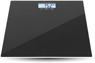 Balança Digital Corporal 180kg Vidro e Plástico, Alta Precisão, Pesagem Automática, Display Digital, Funciona com 2 Pilhas AAA (Preto)