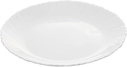 LYOR - Prato Raso Nevada 26,5cm Branco Vidro Opalino