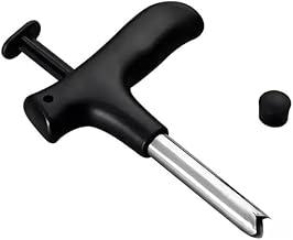 Abridor de Coco, Preto, Aço Inox, Design Anatômico, 12 cm, com Haste para Remover Resíduos