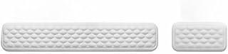 Apoio de Pulso Tapete para Teclado e Mouse de Espuma de Memória com Relevo, O Apoio para Teclado Mede 440 Mm X 80 Mm, Enquanto O Apoio para Mouse Mede 150 Mm X 80 Mm(Branco,Mouse mini)
