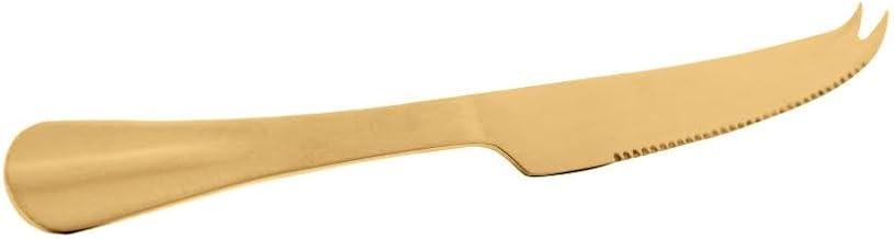 LYOR - Conjunto 4 Facas Para Queijo de Aço Inox Positano Dourada