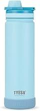 TYESO - Garrafa Térmica de 600ml em Tamanho adequado para Crianças, Copo Térmico com Alça Dobrável e Tampa, Garrafa Térmica Infantil adequada para Esportes, Viagens, Escola e Uso Diário.(Azul)