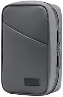 Necessaire Organizador de Cabos e Acessórios Impermeável, Material Emborrachado (CINZA)