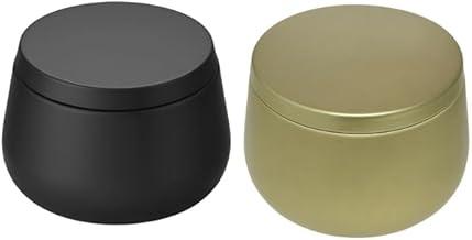 Kit com 2 Velas Aromáticas 160ml – Vanilla e Flor de Laranjeira – 100g Cera de Coco, Artesanais, Latas Metálicas Aladdin