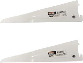 Kit 2 Suporte Trilho Duplo em Aço Branco 22cm - Starfer