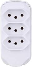Adaptador de Tomada Benjamim Bivolt 03 saídas 10A 250v Branco Multiplicador de Tomadas Multiuso Resistente