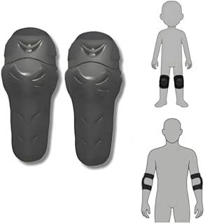 Joelheira Infantil/Cotoveleira Articulada Protetor Ajustável Moto Bike Patins Skate Preto Único