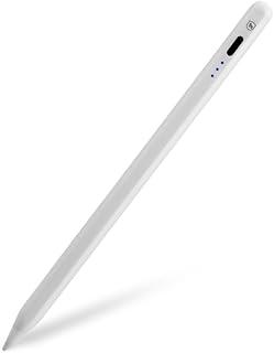 Gshield Caneta Touch Capacitiva Pro com Palm Rejection para iPad Compatível com Modelos Lançados a Partir de 2018, Escrita Adaptável de Alta Precisão e LED Indicativo de Bateria, Branca (SOMENTE IPAD)