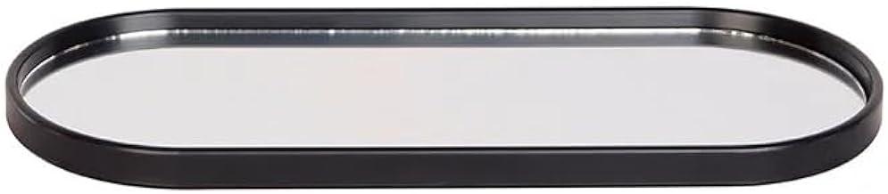 Bandeja Espelhada Oval 30x12CM (Preto)