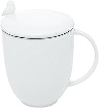 WOLFF - Caneca de Porcelana com Infusor e Tampa Birds Branco 350ml