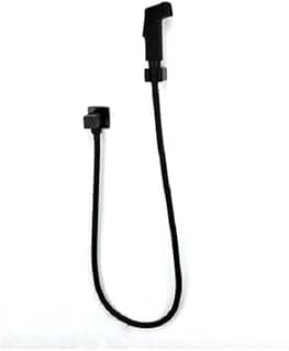 Ducha Higiênica Quadrada Preto Fosco Black Matte 1/4 Volta