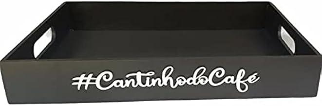 Bandeja Preta Cantinho Do Café Grande Madeira Servir Mdf Dupétriz