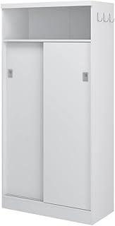 Armário Utilitário Escritório 2 Portas Branco Carraro