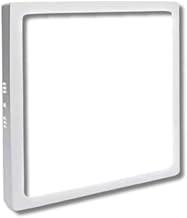 Luminaria Painel Led Plafon de Sobrepor Quadrada 25w Luz Branco Quente 3000k Slim Borda Fina 28x28cm Iluminação Casa