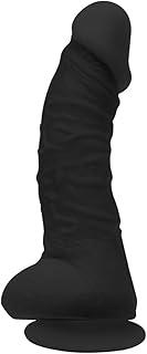 Pênis de Borracha Hades com Escroto e Ventosa 16 x 4cm Preto