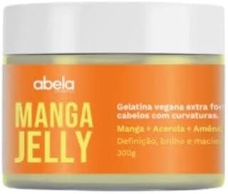 Gelatina Capilar Extra Forte Vegana Manga Jelly 300g Abela Cosmetics para Cabelos Ondulados Cacheados e Crespos