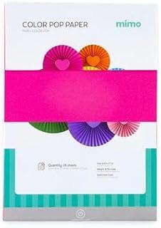 Mimo Papel Color Pop Rosa Pink - A4-180 gr - 25 unds - Possui Massa Colorida - Fibras Mais Firmes e Curtas para Cortes precisos - Absorção Ideal para Receber Diversos Tipos de Impressões