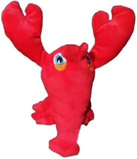 Mordedor de Pelúcia Lagosta Vermelha 17cm com Apito Sonoro | para Cães Pequenos e Médio Portee | Macio, Interativo e Anti-Estresse