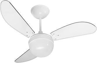 Venti-Delta Ventilador de Teto Paraty 3 Pás Transparentes 127 V C3V, 273100, 130 W, Branco