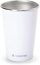 TERMOPRO Copo Colorinox Branco 500ml Termopro Aço Inox 304 Inquebrável Empilhável Bebidas Frias Design Premium