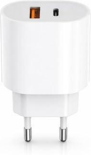 Carregador turbo USB + tipo-C 50W Bivolt, fonte Carregamento Rápido, para iphone samsung Xiaomi motorola, Homologado, Ideal para Celulares, Tablets e Dispositivos USB sem cabo