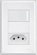 Conjunto 4x2 Com 1 Interruptor Tecla Simples+Tomada 20A Evidence Fame