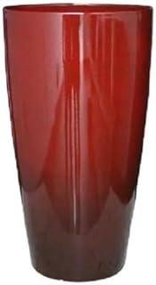 Vaso alto Para Planta Polietileno (Liso/Vermelho) 54x31, Vasos para Plantas para Decoração de Jardim,Casa, Escritório, Cozinha, Sala De Estar, Liso Efeito Marmorizado Brilhante Polietileno.