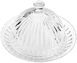 Lyor QUEIJEIRA DE CRISTAL COM TAMPA EMPIRE 20CM TRANSPARENTE