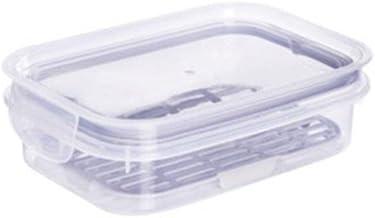 Pote Hermético Retangular 500Ml C/Escorredor Plasutil