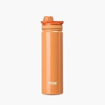 TYESO Garrafa Térmica Esportiva 750ml - Inox, Cores Dopamina, Superfície Lisa, Gancho Portátil, 8 Cores(Laranja)