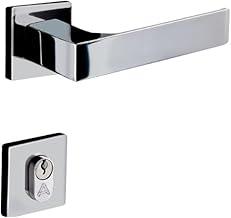 Fechadura Entrada Quadratta reta roseta 55mm cromado Aliança