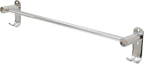 LUMAI Toalheiro de Aço Inox Polido com Ganchos, Suporte para Toalhas Brilhante com uma Barra, Porta Toalhas de Parede Banheiro