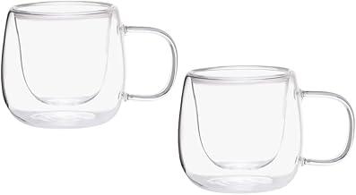 Mimo Style, Kit 2 Xícaras Parede Dupla, Vidro Borossilicato, 40 ml - Transparente