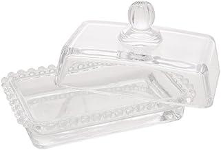 WOLFF - Manteigueira de Cristal com Tampa Pearl 17cm x 10,5cm x 10cm
