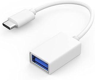 Cabo Adaptador USB Otg Fêmea Tipo C Macho para Pendrive Usb Celular Tablete Notebook (Branco)