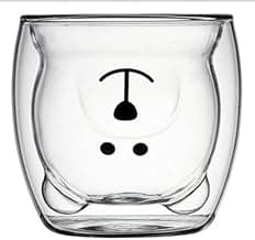 Copo de Vidro Infantil Parede Dupla De Ursinho Bear 250ml (Transparente)